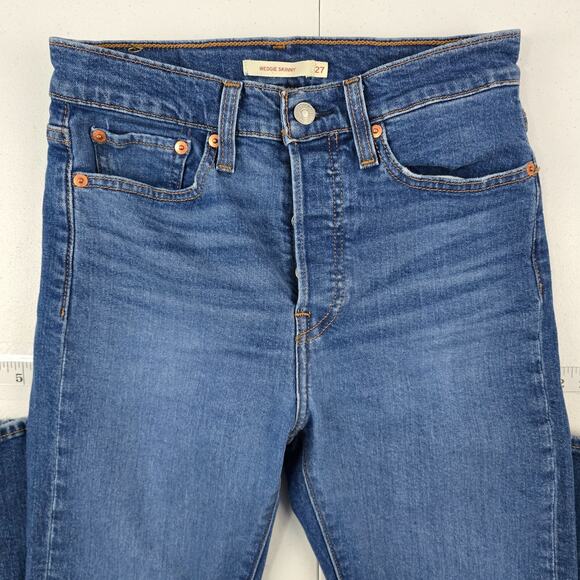 Levi's wedgie‎ skinny jeans blue 27 womens denim 5401 - Picture 2 of 13